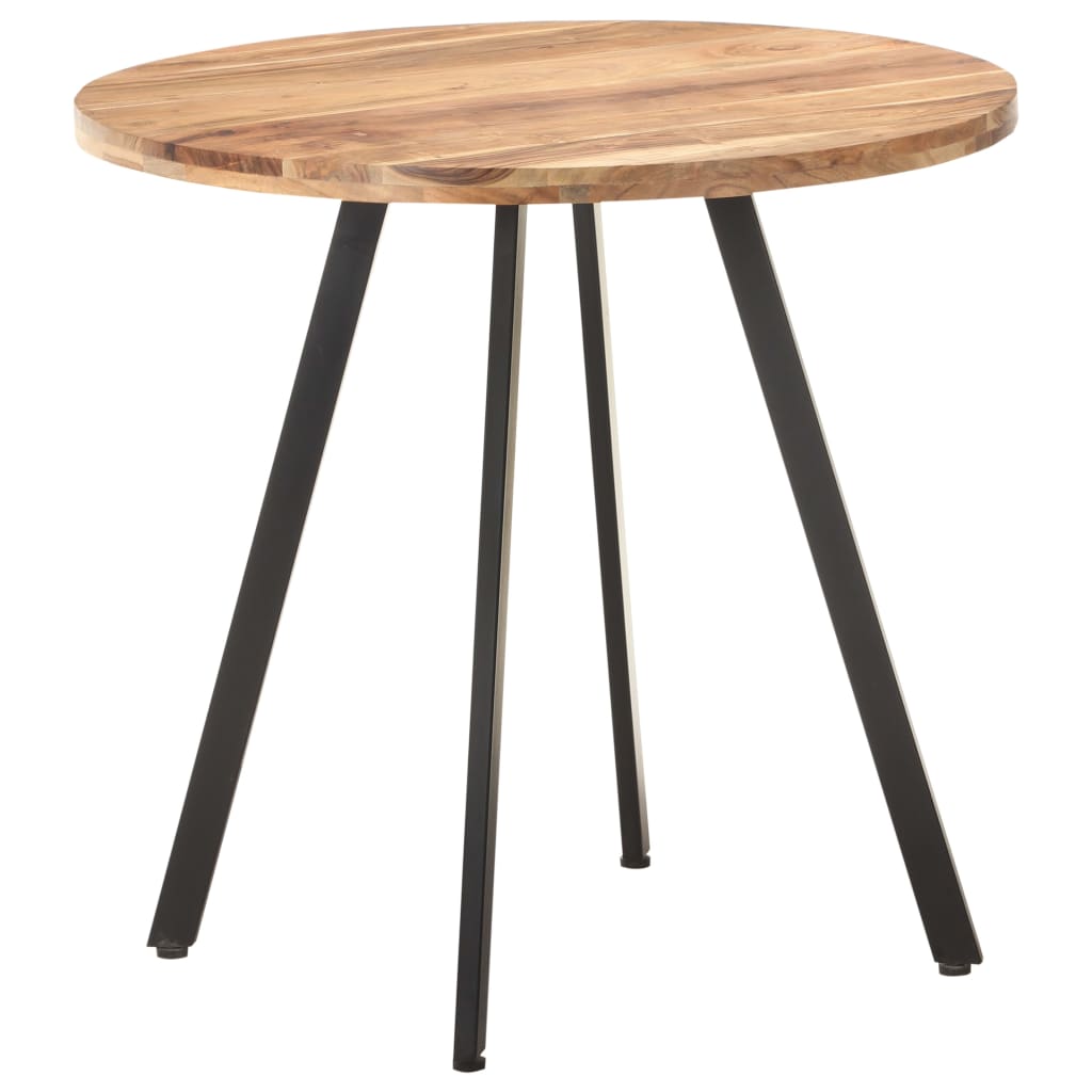 Mesa de jantar 80 cm madeira de acácia maciça