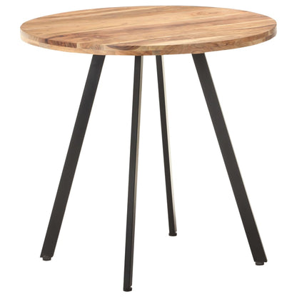 Mesa de jantar 80 cm madeira de acácia maciça