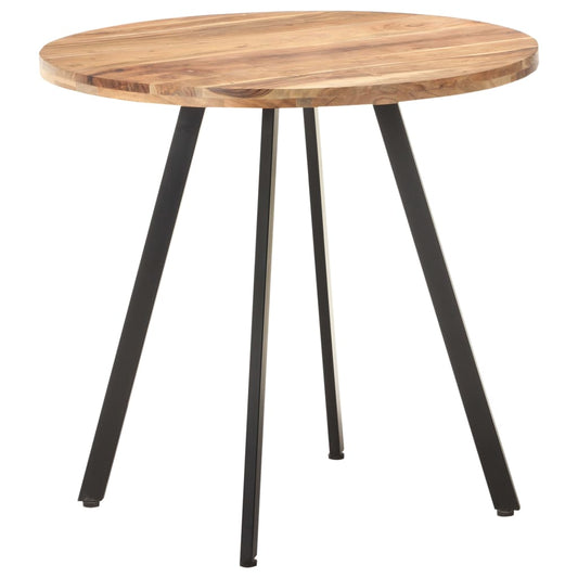 Mesa de jantar 80 cm madeira de acácia maciça