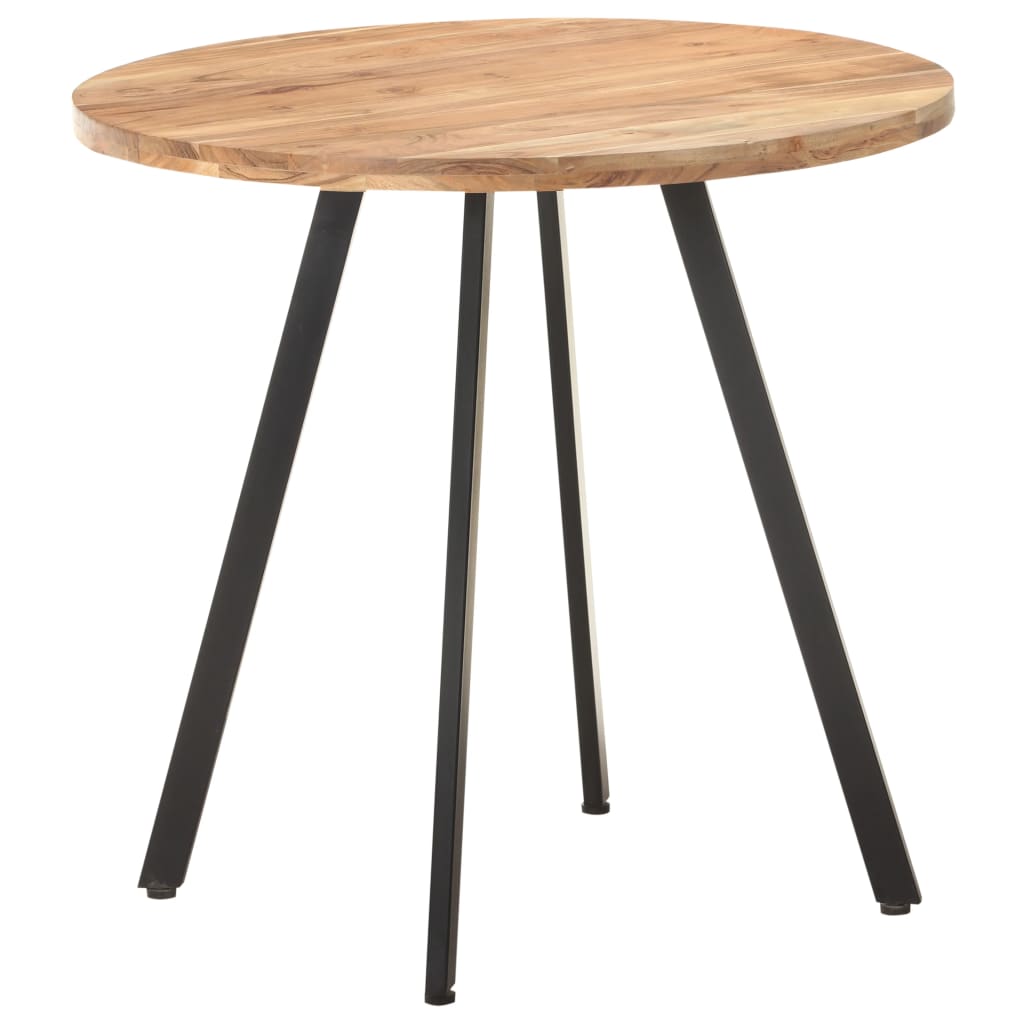 Mesa de jantar 80 cm madeira de acácia maciça