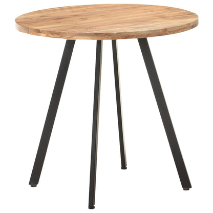 Mesa de jantar 80 cm madeira de acácia maciça