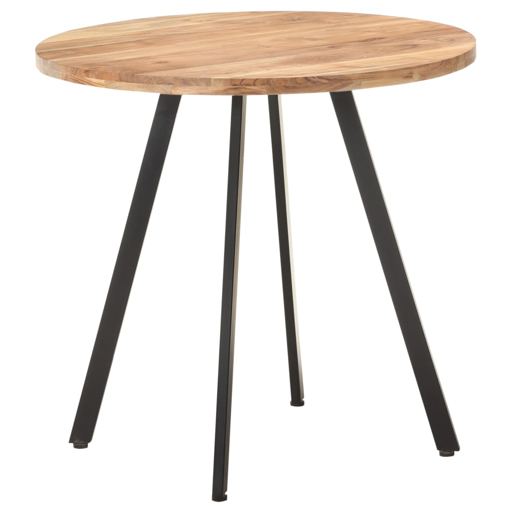 Mesa de jantar 80 cm madeira de acácia maciça