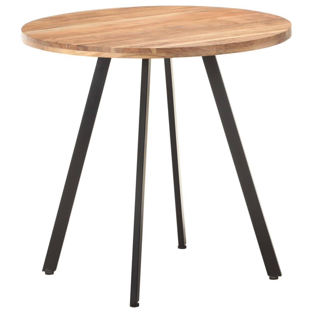 Mesa de jantar 80 cm madeira de acácia maciça