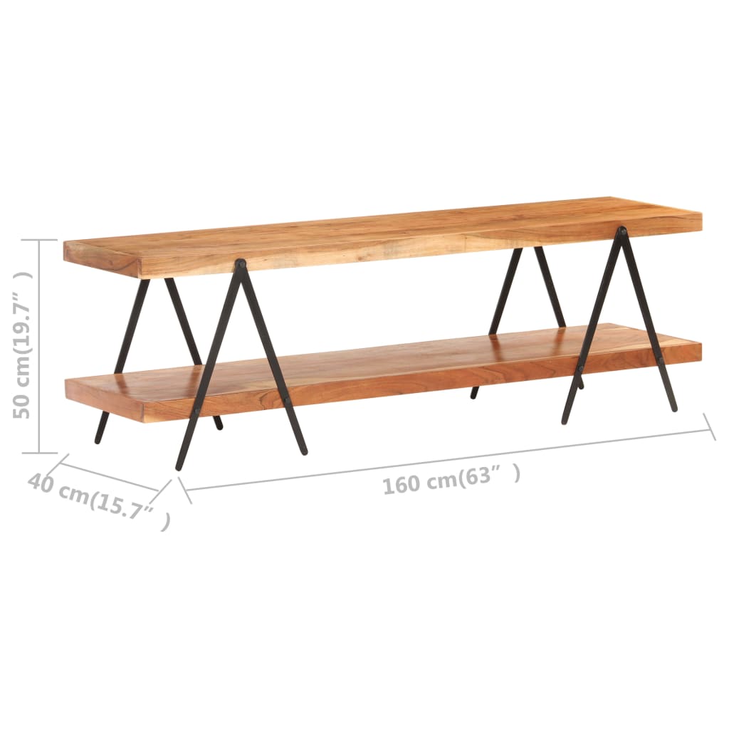 Móvel de TV madeira de acácia maciça