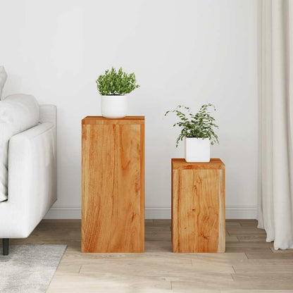 Suportes para plantas 2 pcs madeira de acácia maciça