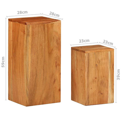 Suportes para plantas 2 pcs madeira de acácia maciça
