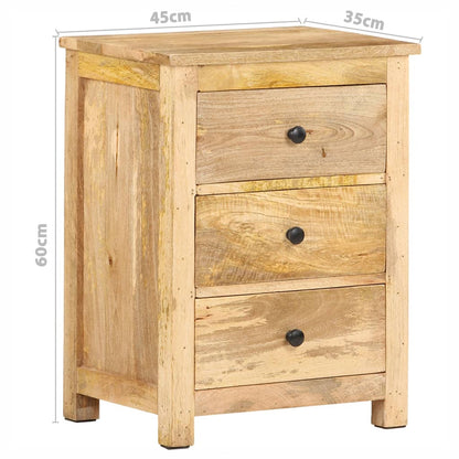 Mesa de cabeceira 45x35x60 cm madeira de mangueira maciça