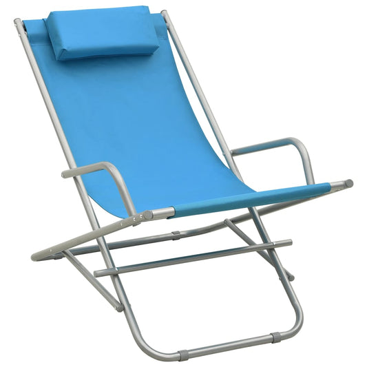 Cadeiras de baloiço 2 pcs aço azul
