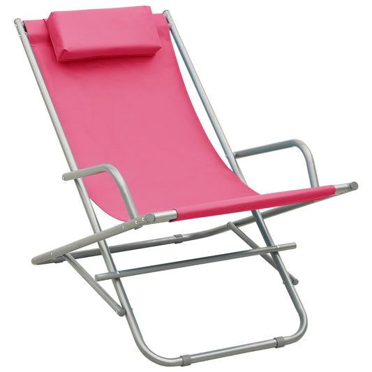 Cadeiras de baloiço 2 pcs aço rosa