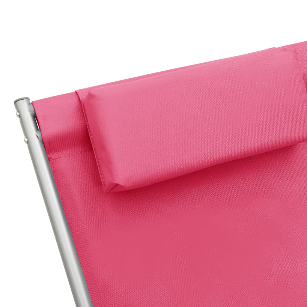 Cadeiras de baloiço 2 pcs aço rosa