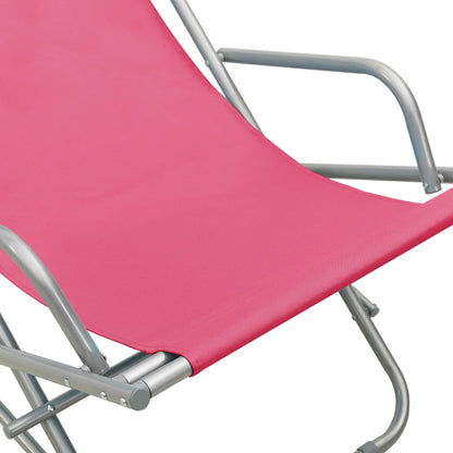 Cadeiras de baloiço 2 pcs aço rosa
