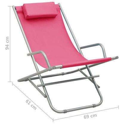 Cadeiras de baloiço 2 pcs aço rosa
