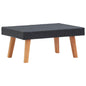 Mesa de centro para jardim vime PE preto