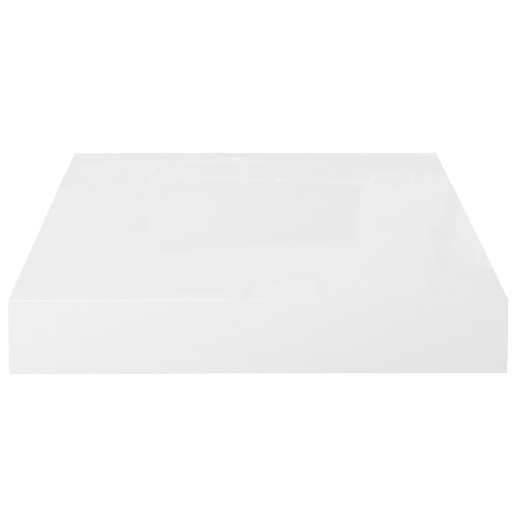 Prateleira parede suspensa 23x23,5x3,8 cm MDF branco brilhante