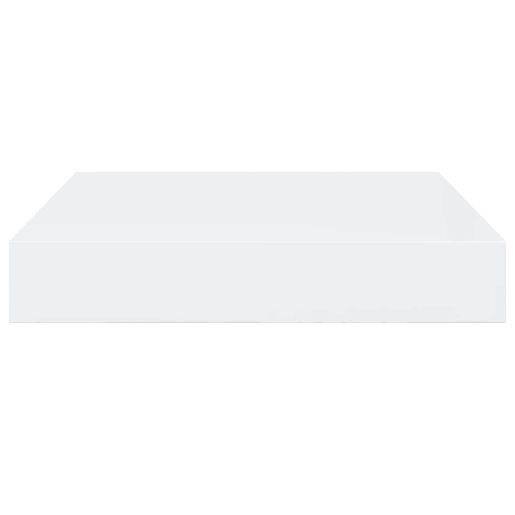 Prateleira parede suspensa 23x23,5x3,8 cm MDF branco brilhante