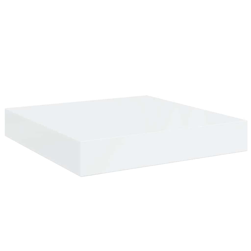 Prateleiras de parede suspensas 2 pcs 23x23,5x3,8cm MDF branco