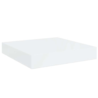 Prateleiras de parede suspensas 2 pcs 23x23,5x3,8cm MDF branco