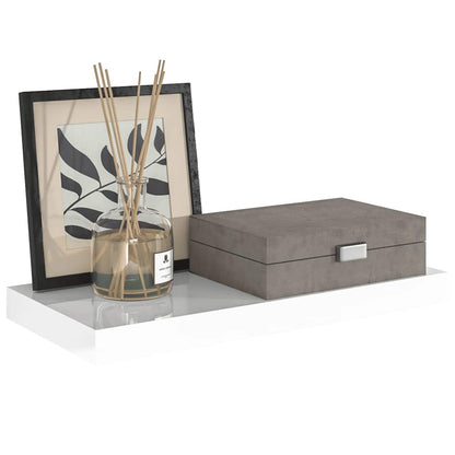 Prateleira de parede suspensa 50x23x3,8 cm MDF branco