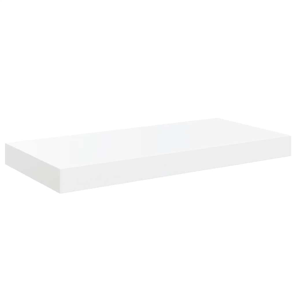 Prateleiras de parede suspensas 2 pcs 50x23x3,8cm MDF branco