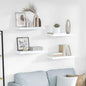 Prateleiras de parede suspensas 4 pcs 50x23x3,8cm MDF branco