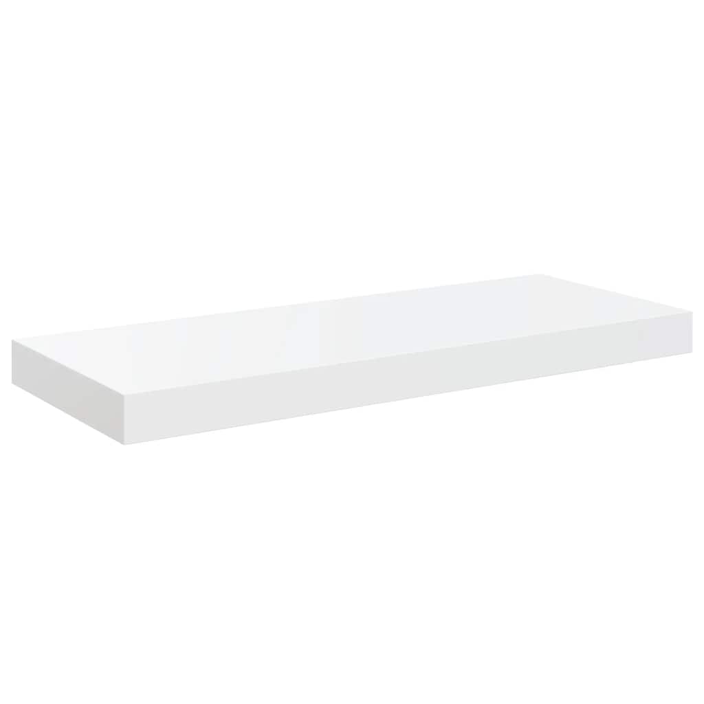 Prateleiras de parede suspensas 2 pcs 60x23,5x3,8cm MDF branco