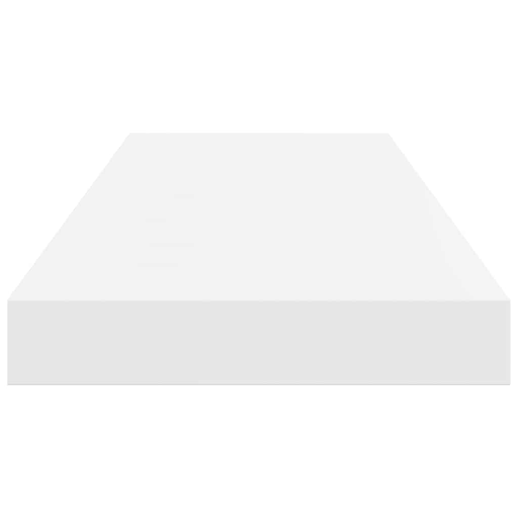 Prateleiras de parede suspensas 2 pcs 60x23,5x3,8cm MDF branco