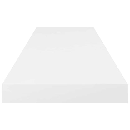 Prateleira de parede suspensa 80x23,5x3,8 cm MDF branco