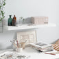 Prateleira de parede suspensa 80x23,5x3,8 cm MDF branco