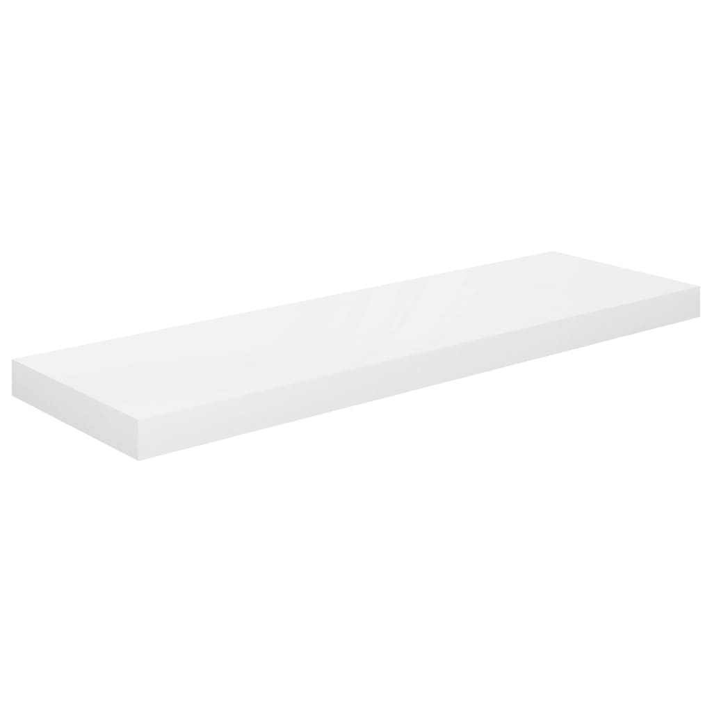 Prateleiras de parede suspensas 2 pcs 80x23,5x3,8cm MDF branco
