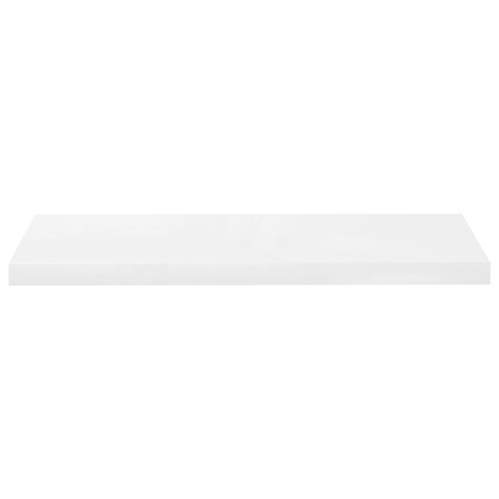 Prateleiras de parede suspensas 2 pcs 80x23,5x3,8cm MDF branco