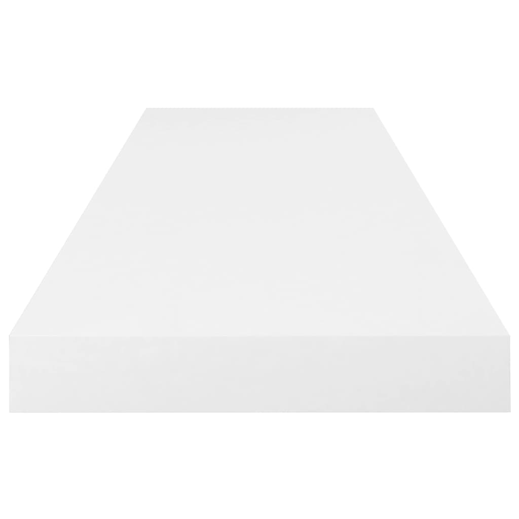 Prateleiras de parede suspensas 2 pcs 80x23,5x3,8cm MDF branco