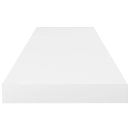 Prateleiras de parede suspensas 2 pcs 80x23,5x3,8cm MDF branco