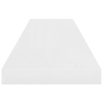 Prateleiras de parede suspensas 2 pcs 90x23,5x3,8cm MDF branco