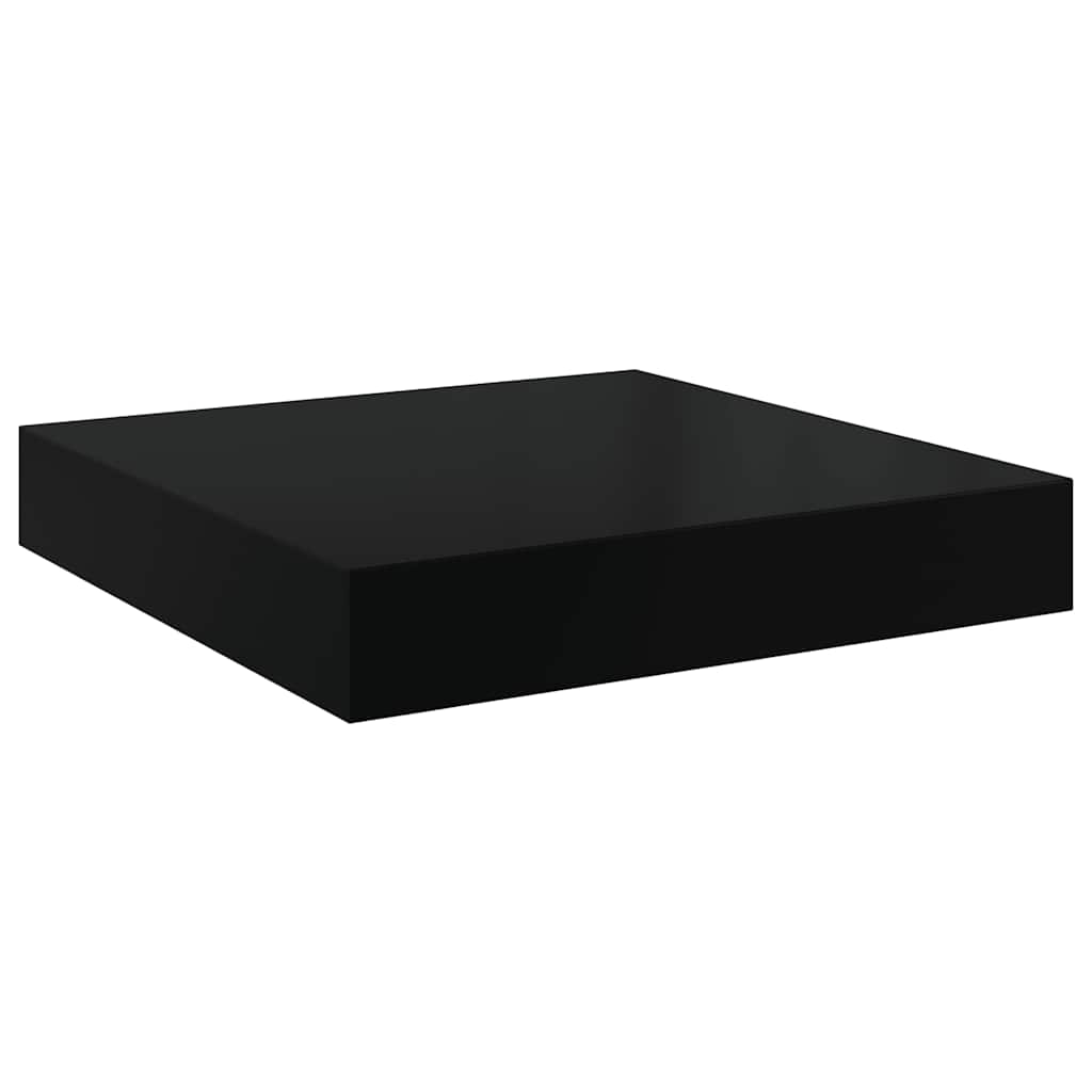 Prateleiras de parede suspensas 2 pcs 40x23x3,8cm MDF preto