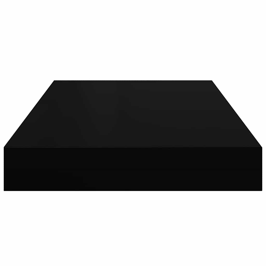 Prateleiras de parede suspensas 2 pcs 40x23x3,8cm MDF preto