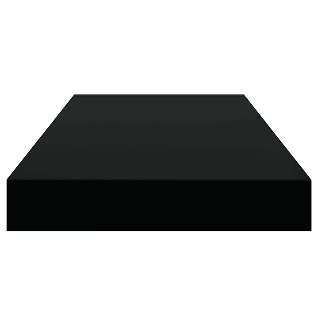 Prateleira de parede suspensa 50x23x3,8 cm MDF preto
