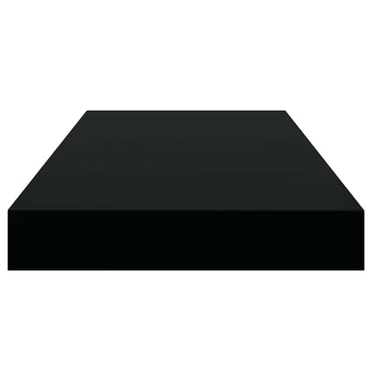 Prateleira de parede suspensa 50x23x3,8 cm MDF preto