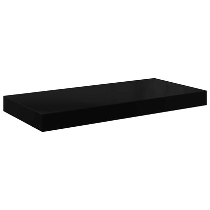 Prateleiras de parede suspensas 2 pcs 60x23,5x3,8 cm MDF preto