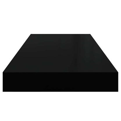 Prateleiras de parede suspensas 2 pcs 60x23,5x3,8 cm MDF preto