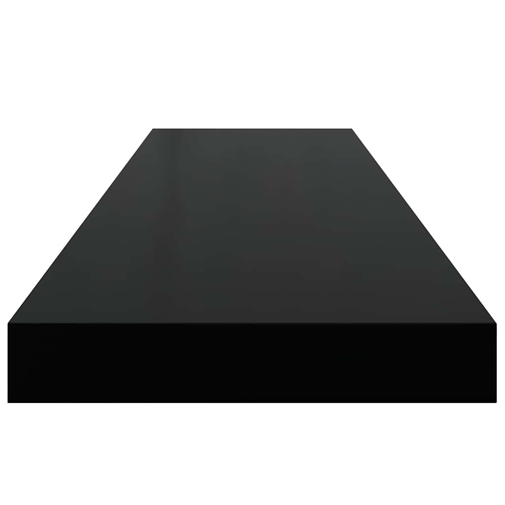 Prateleiras de parede suspensas 2 pcs 90x23,5x3,8cm MDF preto
