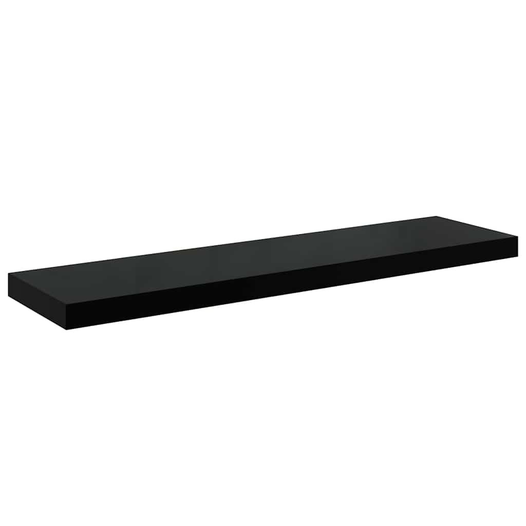Prateleiras de parede suspensas 4 pcs 90x23,5x3,8cm MDF preto