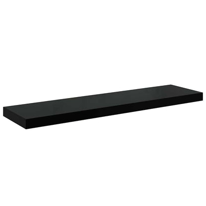 Prateleiras de parede suspensas 4 pcs 90x23,5x3,8cm MDF preto
