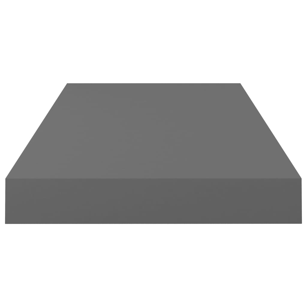 Prateleira de parede suspensa 50x23x3,8 cm MDF cinzento