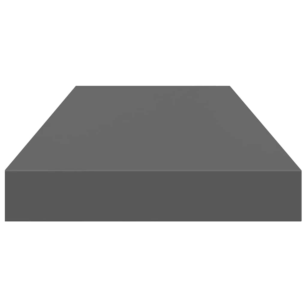 Prateleiras de parede suspensas 2 pcs 60x23,5x3,8cm MDF cinza