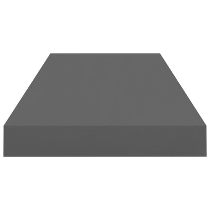 Prateleiras de parede suspensas 4 pcs 60x23,5x3,8cm MDF cinza