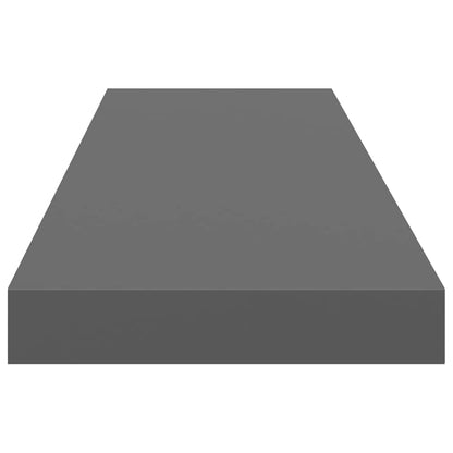 Prateleiras de parede suspensas 2 pcs 90x23,5x3,8cm MDF cinza