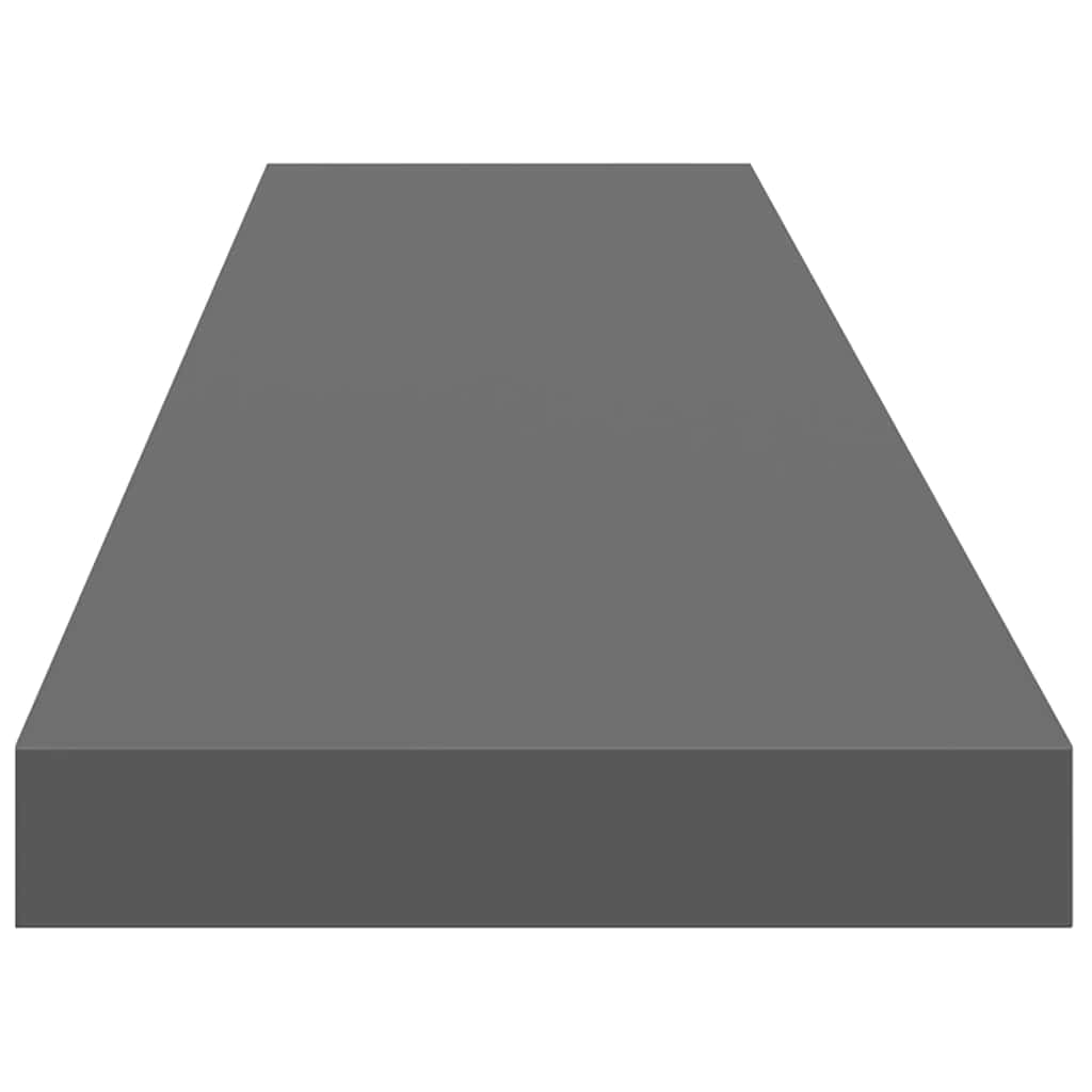 Prateleiras de parede suspensas 2 pcs 120x23,5x3,8cm MDF cinza