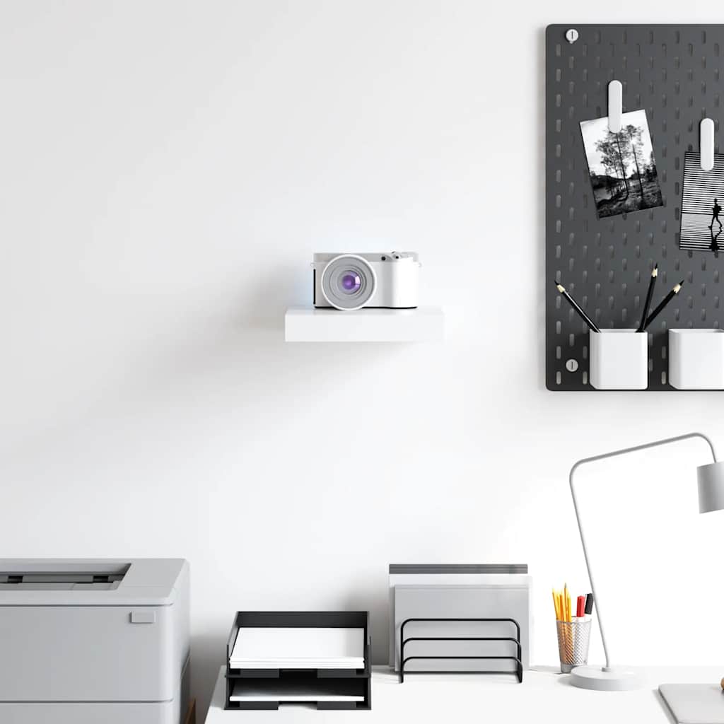 Prateleira parede suspensa 23x23,5x3,8 cm MDF branco