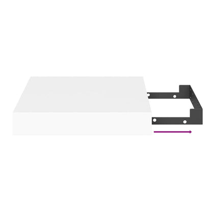 Prateleira parede suspensa 23x23,5x3,8 cm MDF branco