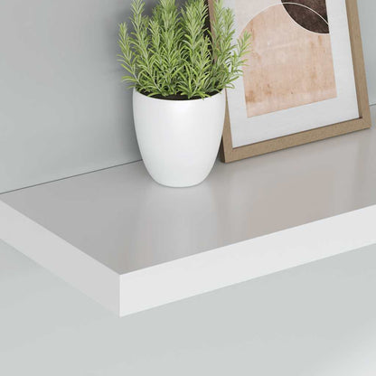 Prateleira de parede suspensa 60x23,5x3,8 cm MDF branco